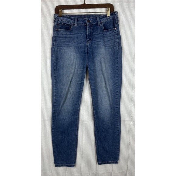 SoundStyle Women's Size 8 Blue Skinny Leg Medium Wash Cotton Blend Stretch Jeans - Picture 1 of 6